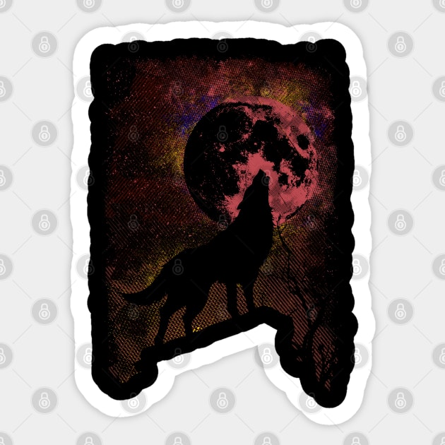 Howling Wolf Moon Sticker by Urbanprint